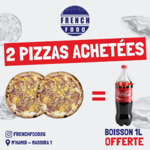 Promo : 2 Pizzas Achetées = 1 Boisson Offerte